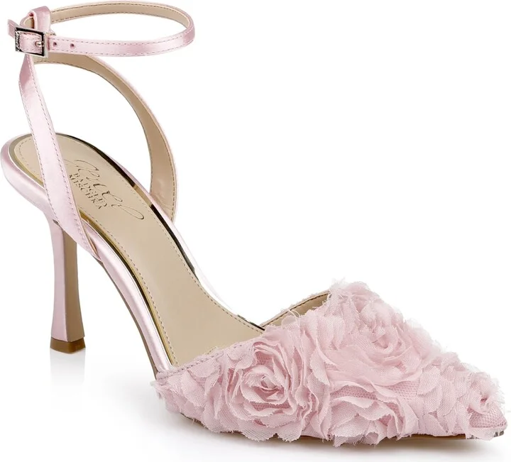Jewel Badgley Mischka Shannon Ankle Strap Pumps Pink Pink
