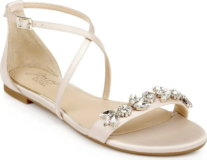 Jewel Badgley Mischka Tessy Satin Evening Sandal
