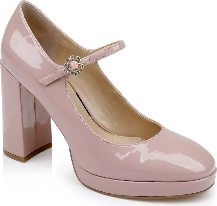 Jewel Badgley Mischka Trisha Mary Jane Platform Pumps in Patent Leather