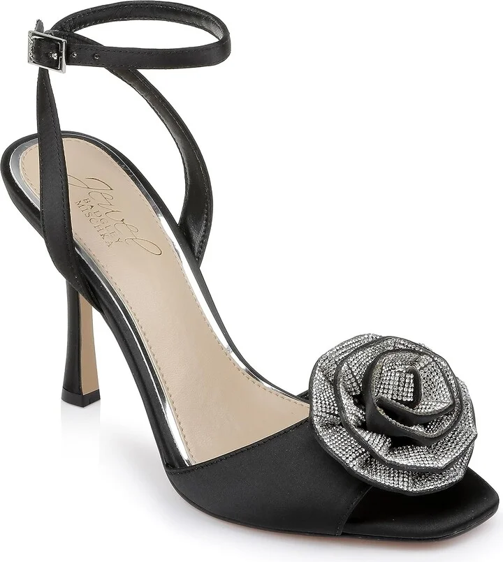 Jewel Badgley Mischka Vida Rosette Peep Stiletto