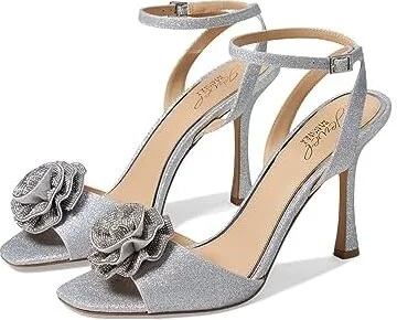 Jewel Badgley Mischka Vida Women's Sandals Silver : 6 M, Satin
