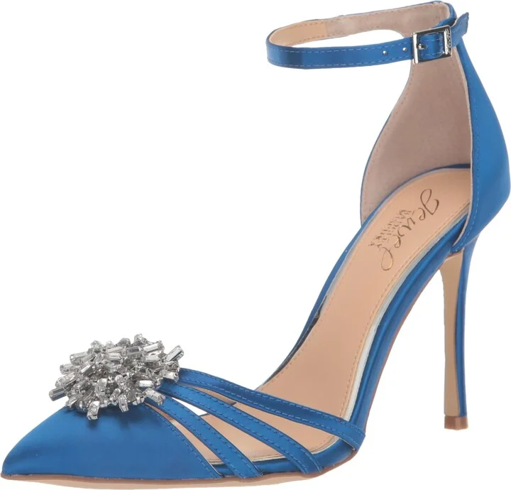 Jewel Badgley Mischka Violette Crystal Pointed Stiletto Heels