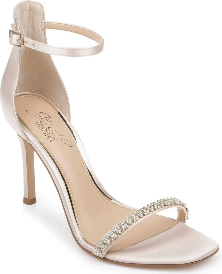 Jewel Badgley Mischka Women's Adriane Two Piece Stiletto Evening Sandals