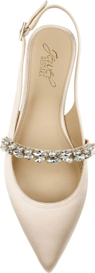 Jewel Badgley Mischka Women's Bambi Slingback Evening Flats - Image 4