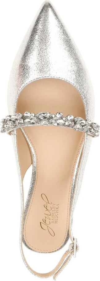 Jewel Badgley Mischka Women's Bambi Slingback Evening Flats - Image 7