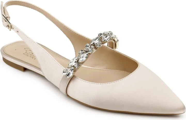Jewel Badgley Mischka Women's Bambi Slingback Evening Flats