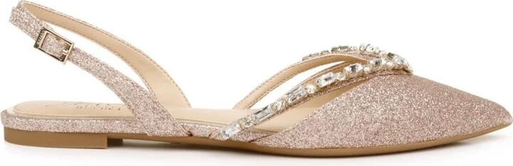 Jewel Badgley Mischka Women's Camden Slingback Pointed Toe Evening Flats - Image 7