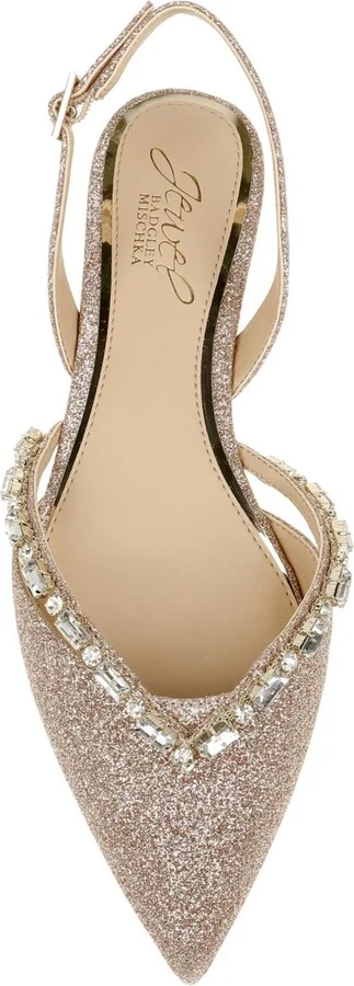 Jewel Badgley Mischka Women's Camden Slingback Pointed Toe Evening Flats - Image 10
