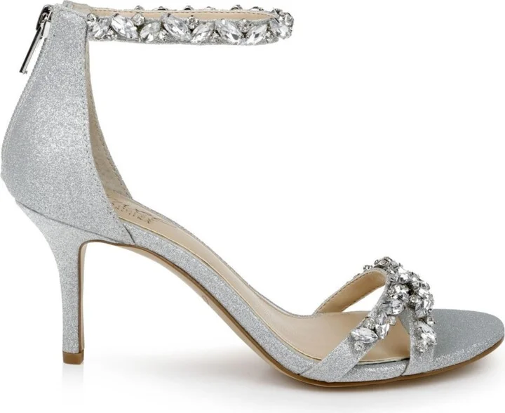 Jewel Badgley Mischka Women's Caroline Embellished Ankle Strap Evening Sandals - Image 2