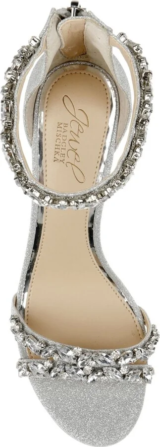 Jewel Badgley Mischka Women's Caroline Embellished Ankle Strap Evening Sandals - Image 4