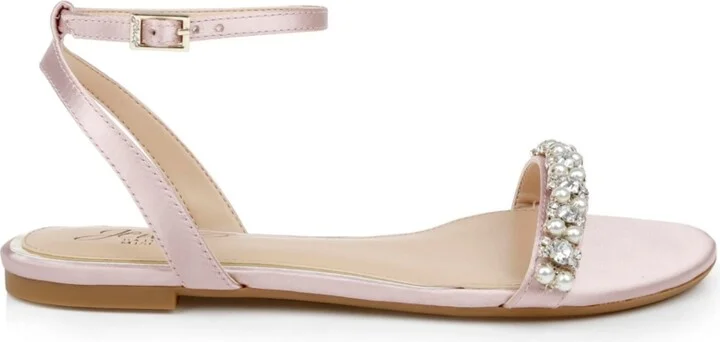 Jewel Badgley Mischka Women's Daria Rhinestone Embellished Evening Flat Sandals - Image 2