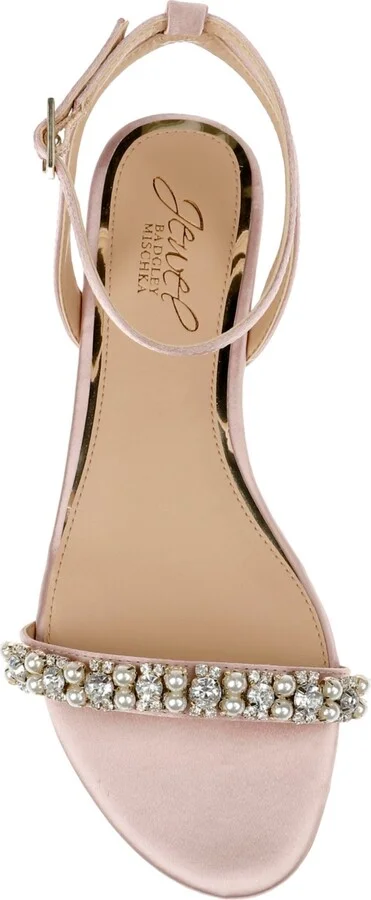 Jewel Badgley Mischka Women's Daria Rhinestone Embellished Evening Flat Sandals - Image 4