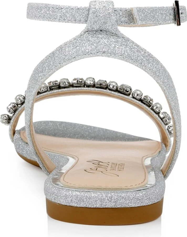 Jewel Badgley Mischka Women's Daria Rhinestone Embellished Evening Flat Sandals - Image 7