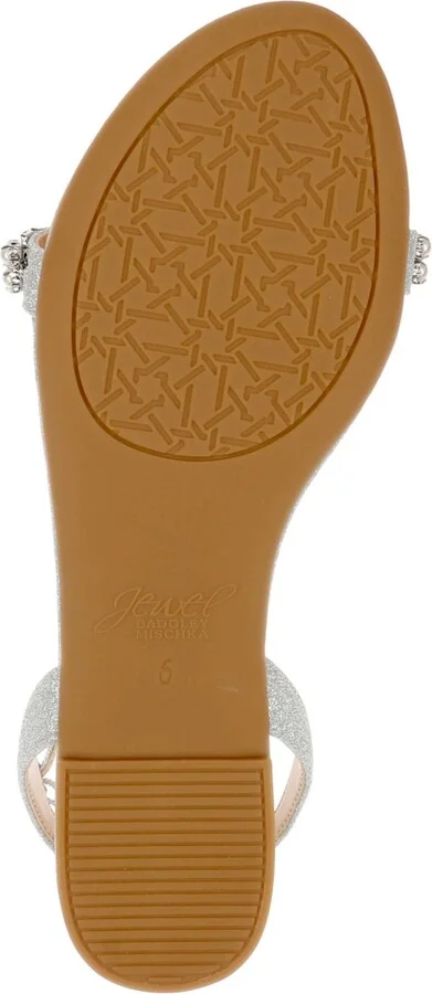 Jewel Badgley Mischka Women's Daria Rhinestone Embellished Evening Flat Sandals - Image 9