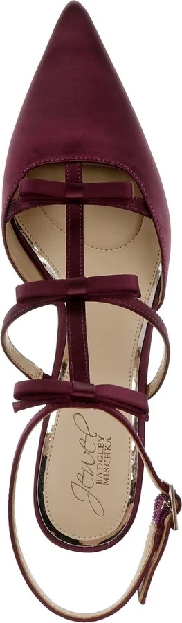 Jewel Badgley Mischka Women's Elisabetta Bow Pointed Toe Pumps - Image 8