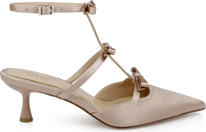 Jewel Badgley Mischka Women's Elisabetta Bow Pointed Toe Pumps - Image 10