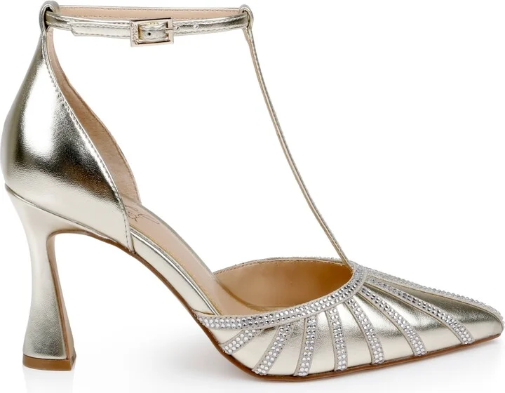 Jewel Badgley Mischka Women's Faithlyn Evening T-Strap Pumps - Image 11