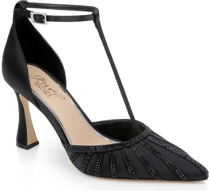 Jewel Badgley Mischka Women's Faithlyn Evening T-Strap Pumps