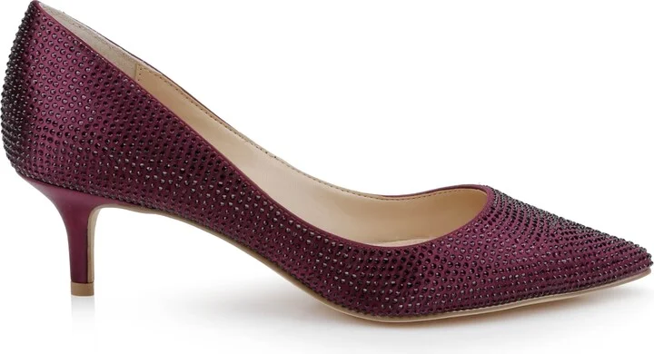 Jewel Badgley Mischka Women's Frenchie Kitten Heel Evening Pumps - Image 2