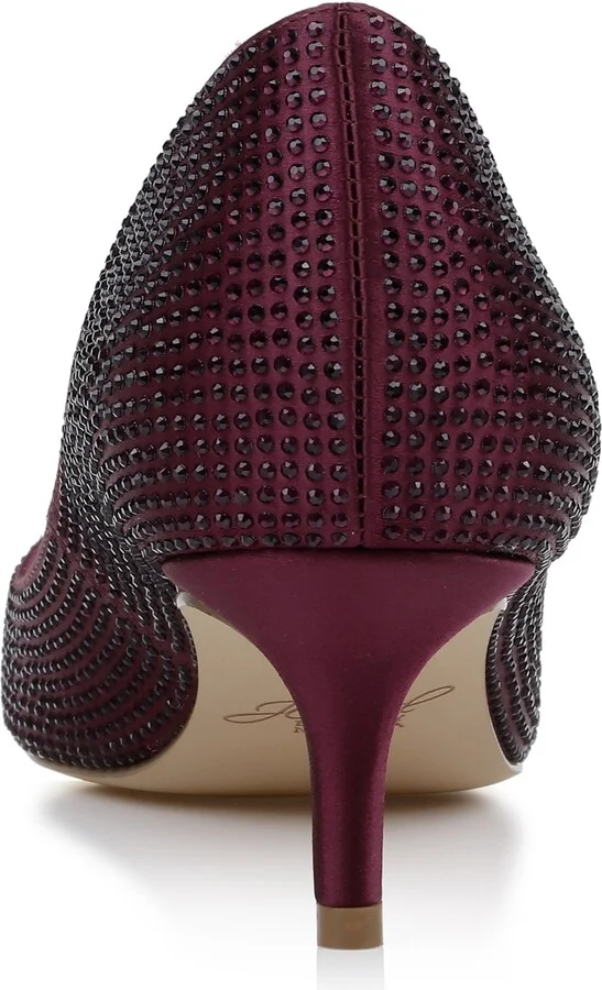 Jewel Badgley Mischka Women's Frenchie Kitten Heel Evening Pumps - Image 3