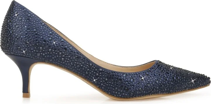 Jewel Badgley Mischka Women's Frenchie Kitten Heel Evening Pumps - Image 6