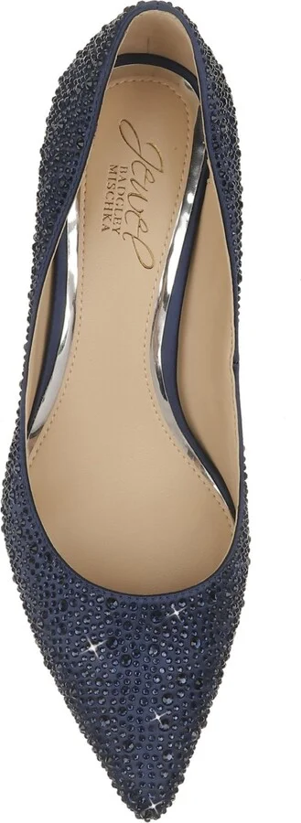Jewel Badgley Mischka Women's Frenchie Kitten Heel Evening Pumps - Image 8