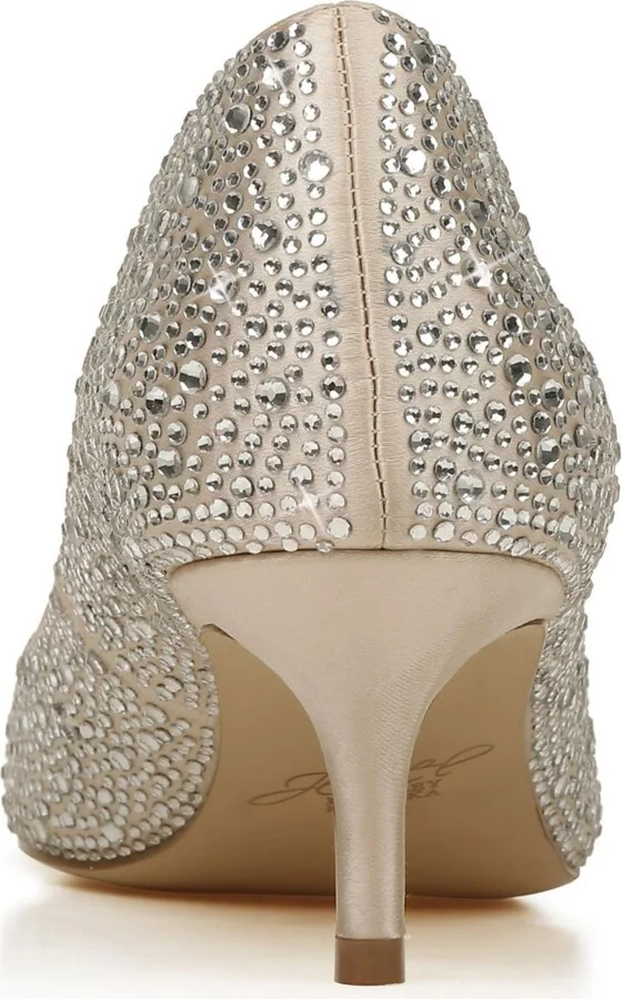 Jewel Badgley Mischka Women's Frenchie Kitten Heel Evening Pumps - Image 11