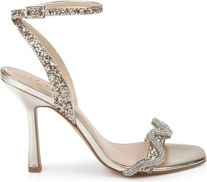 Jewel Badgley Mischka Women's Gemma Wavy Ornament Stiletto Evening Sandals - Image 2