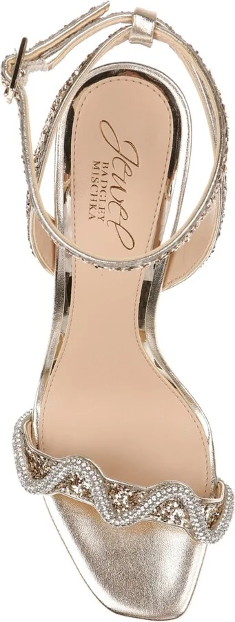 Jewel Badgley Mischka Women's Gemma Wavy Ornament Stiletto Evening Sandals - Image 4