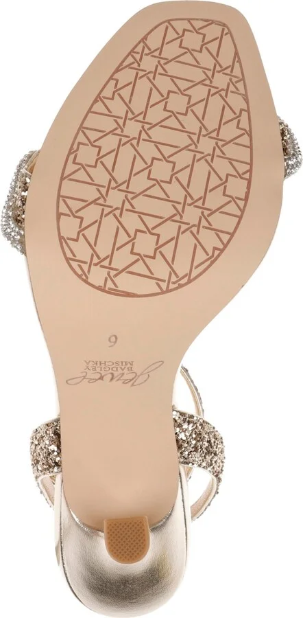 Jewel Badgley Mischka Women's Gemma Wavy Ornament Stiletto Evening Sandals - Image 5