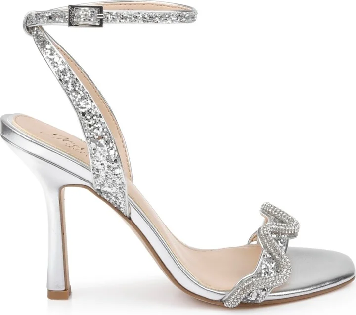 Jewel Badgley Mischka Women's Gemma Wavy Ornament Stiletto Evening Sandals - Image 6