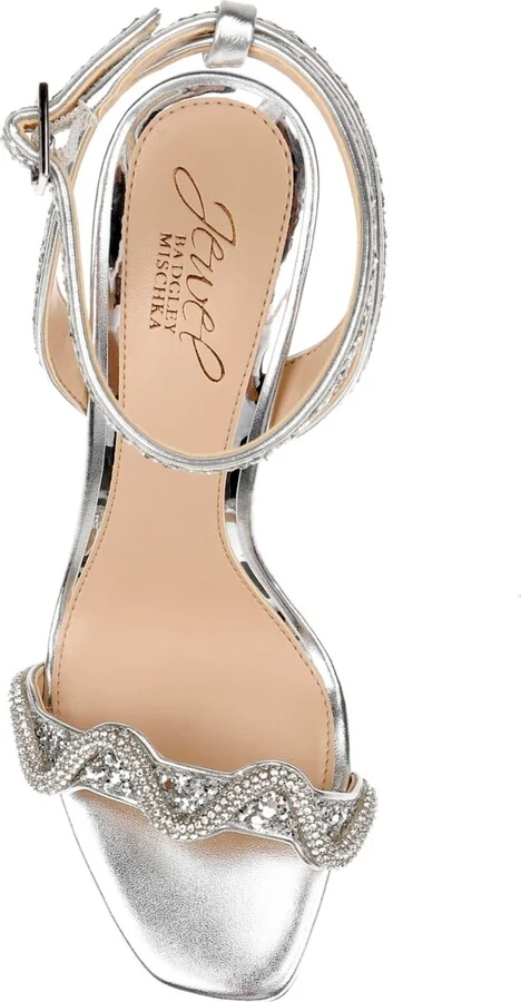 Jewel Badgley Mischka Women's Gemma Wavy Ornament Stiletto Evening Sandals - Image 8