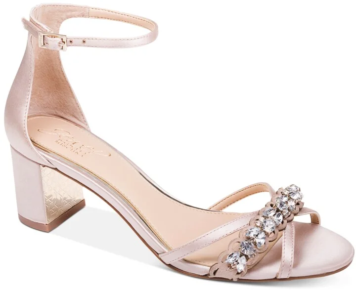 Jewel Badgley Mischka Women's Giona Block Heel Evening Sandals