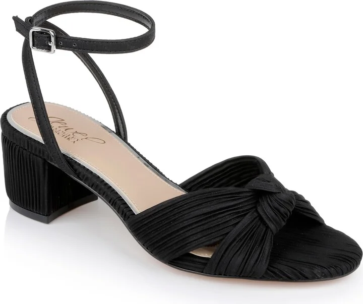 Jewel Badgley Mischka Women's Hudson Knot Block Heel Evening Sandals