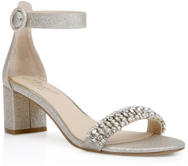 Jewel Badgley Mischka Women's James Block Heel Evening Sandals