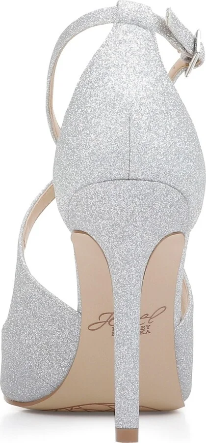 Jewel Badgley Mischka Women's Jonna Crisscross Peep Toe Evening Sandals - Image 6