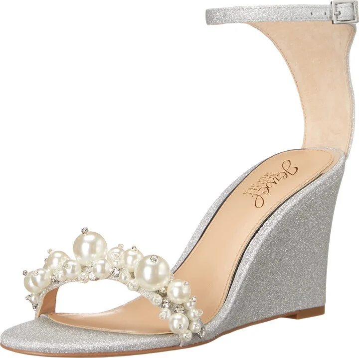 Jewel Badgley Mischka Women's Laurence Wedge Sandal