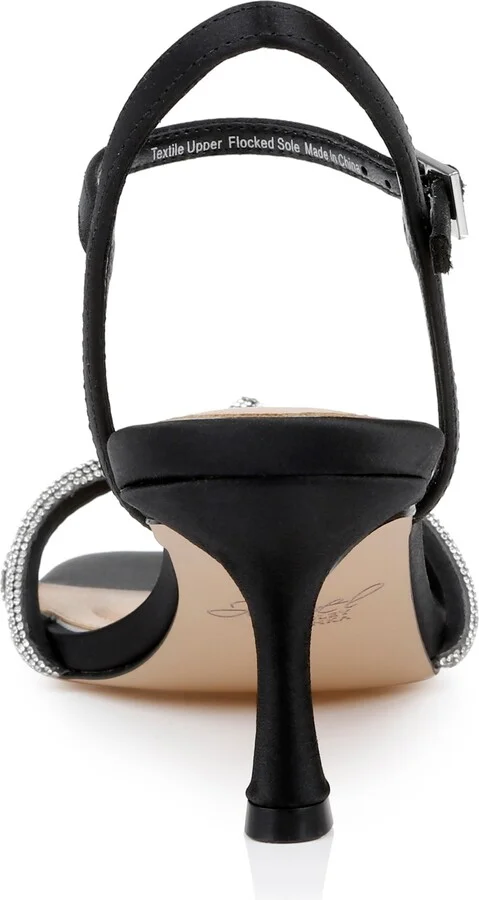Jewel Badgley Mischka Women's Maci Rhinestone Knot Kitten Heel Sandals - Image 3