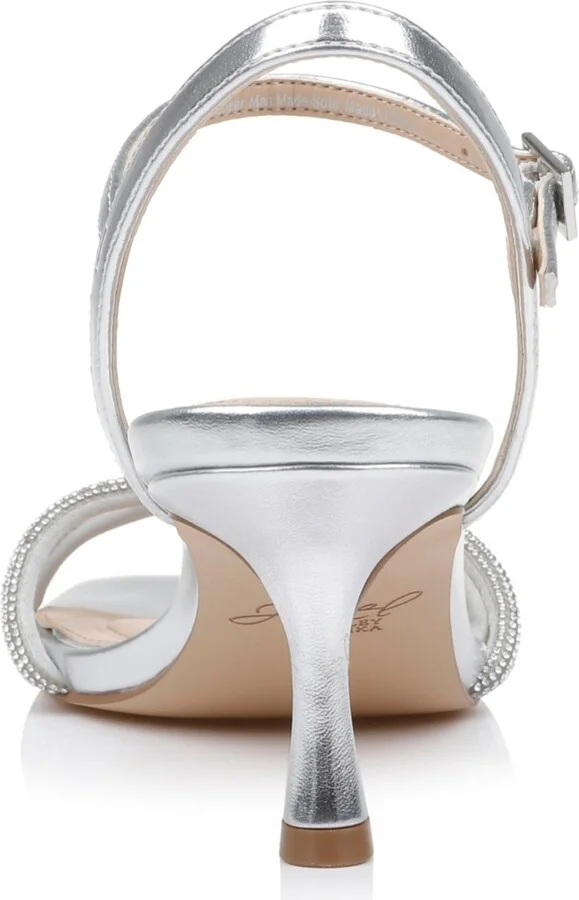 Jewel Badgley Mischka Women's Maci Rhinestone Knot Kitten Heel Sandals - Image 7