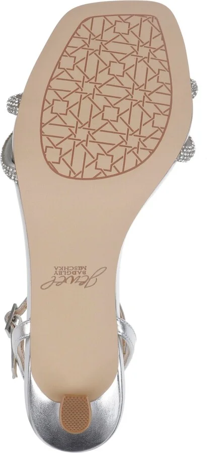Jewel Badgley Mischka Women's Maci Rhinestone Knot Kitten Heel Sandals - Image 9