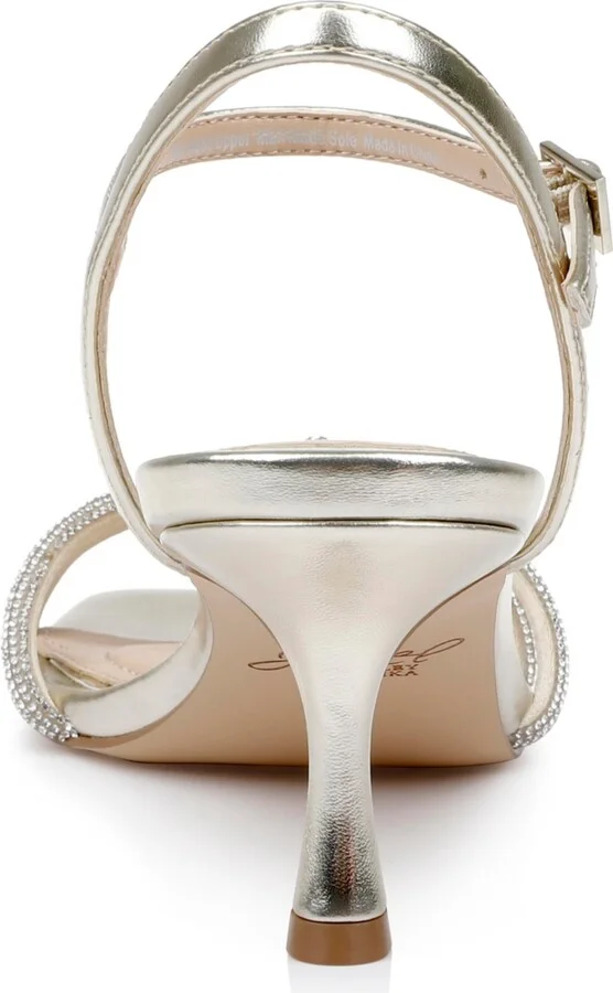 Jewel Badgley Mischka Women's Maci Rhinestone Knot Kitten Heel Sandals - Image 11