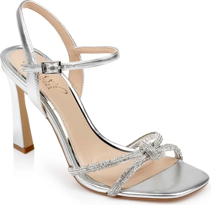 Jewel Badgley Mischka Women's Madison Knot Evening Sandals
