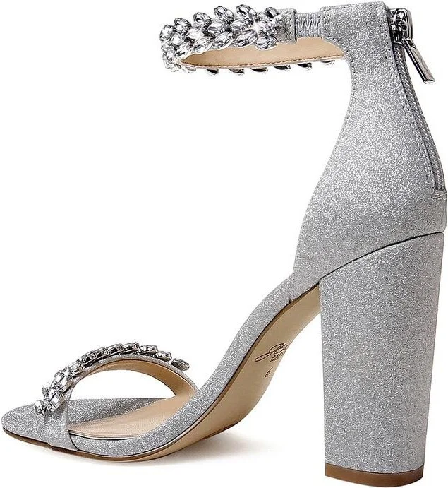 Jewel Badgley Mischka Women's Mayra Block Heel Evening Sandals - Image 7