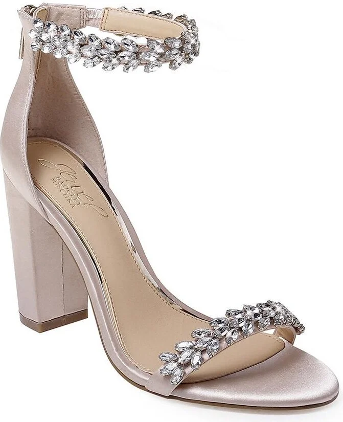 Jewel Badgley Mischka Women's Mayra Block Heel Evening Sandals