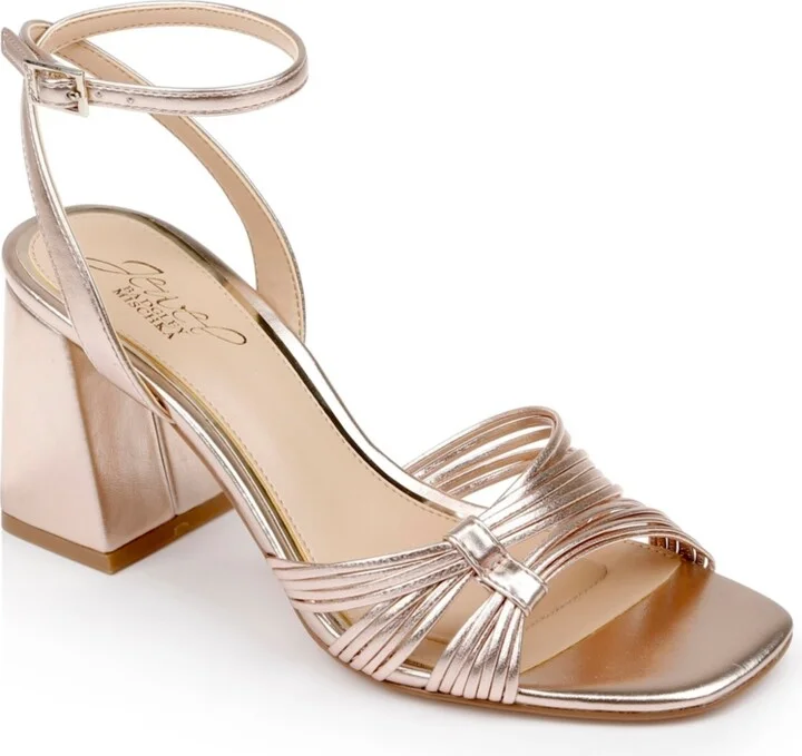 Jewel Badgley Mischka Women's Michelle Evening Block Heel Sandals