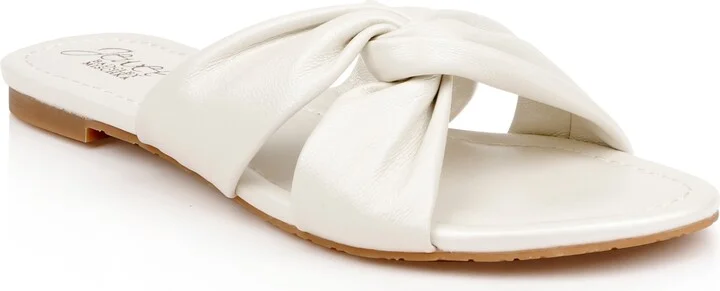 Jewel Badgley Mischka Women's Nicolet Flat Slide Sandals