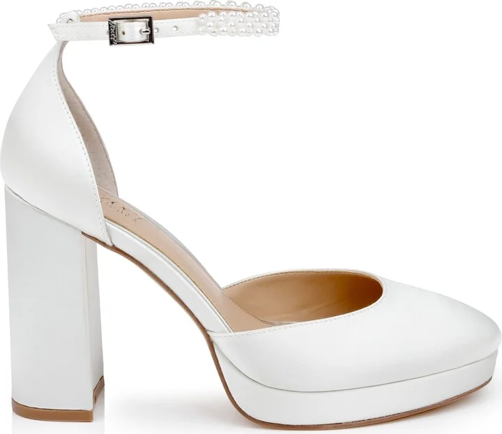Jewel Badgley Mischka Women's Noble Bridal Block Heel Pumps - Image 2