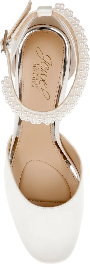 Jewel Badgley Mischka Women's Noble Bridal Block Heel Pumps - Image 4