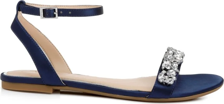 Jewel Badgley Mischka Women's Ohara Embellished Evening Flat Sandals - Image 2
