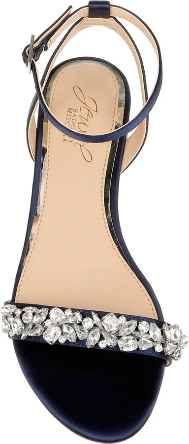 Jewel Badgley Mischka Women's Ohara Embellished Evening Flat Sandals - Image 4